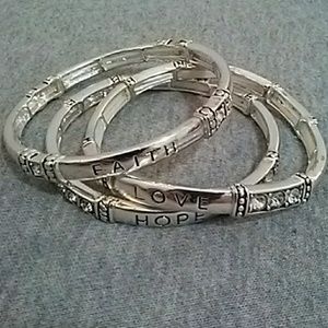Bracelet trio Faith hope love